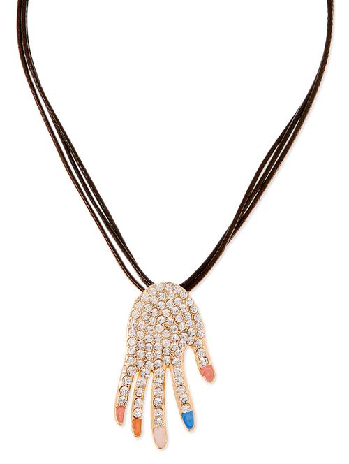 gold metal short necklace - 11535569 - Very Small Image - 1