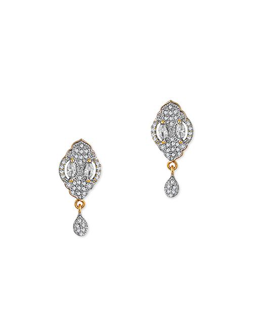 silver crystal drop earrings - 11535944 - Very Small Image - 1