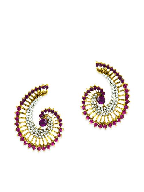 gold metal chandellier earring - 11536059 - Very Small Image - 1