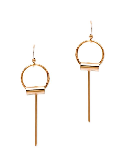 gold toned metal earrings - 11538906 - Very Small Image - 1
