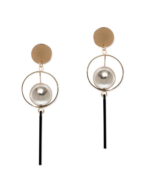 gold toned embellished metal earrings - 11538934 - Very Small Image - 1