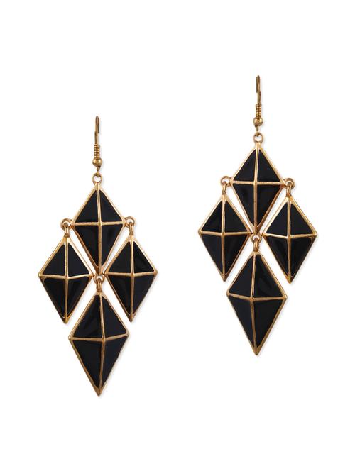 black embellished metal earrings - 11538940 - Very Small Image - 1