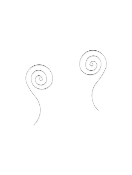 silver metal drop earrings - 11539043 - Very Small Image - 1