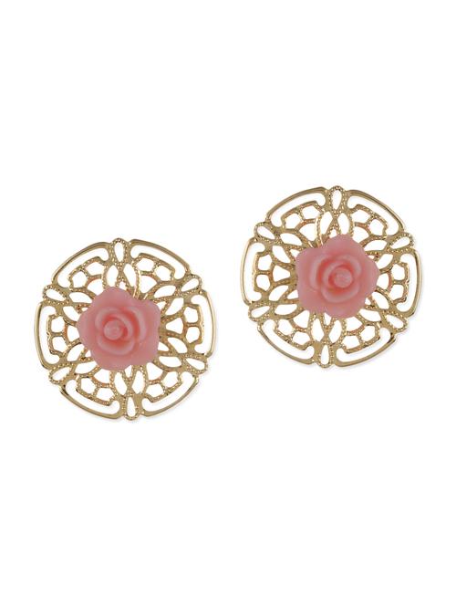 pink metal studs earring - 11539056 - Very Small Image - 1