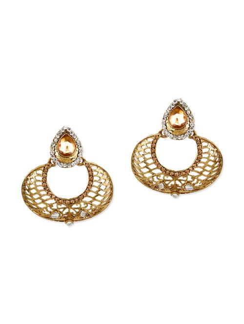 gold metal drop earring - 11539086 - Very Small Image - 1