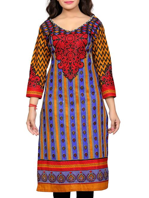 women's straight kurta - 11539714 - Very Small Image - 1