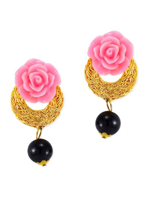 pink metal drop earring - 11539882 - Very Small Image - 1