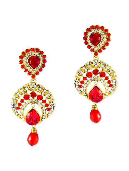 red metal drop earring - 11539895 - Very Small Image - 1