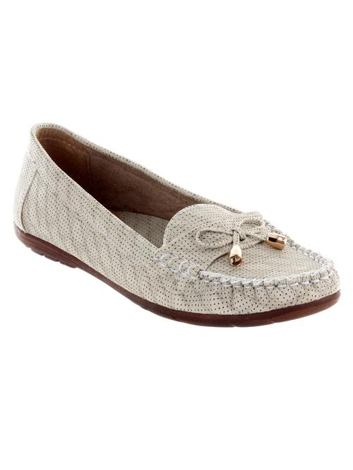 beige fabric mocassins - 11540369 - Very Small Image - 1