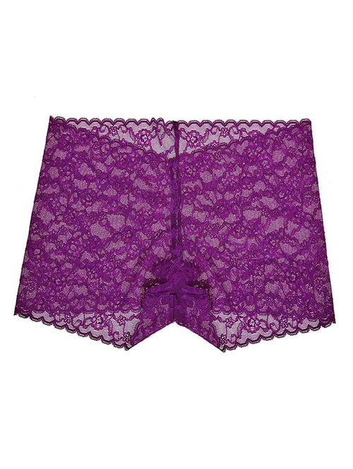 purple polyester boy shorts panty - 11542045 - Very Small Image - 1