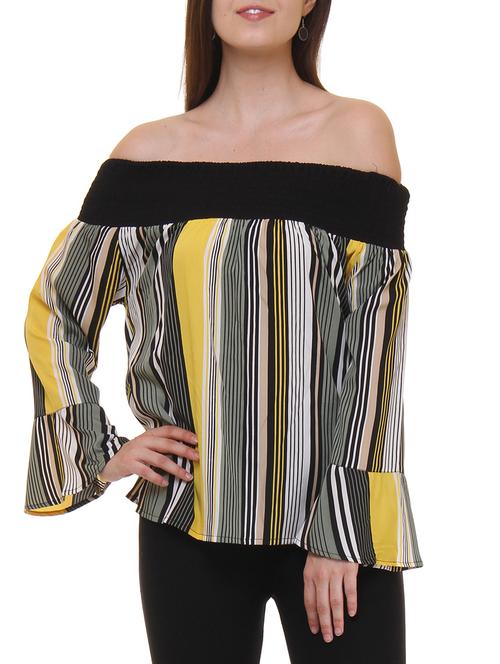 off shoulder bell sleeved top - 11543116 - Very Small Image - 1