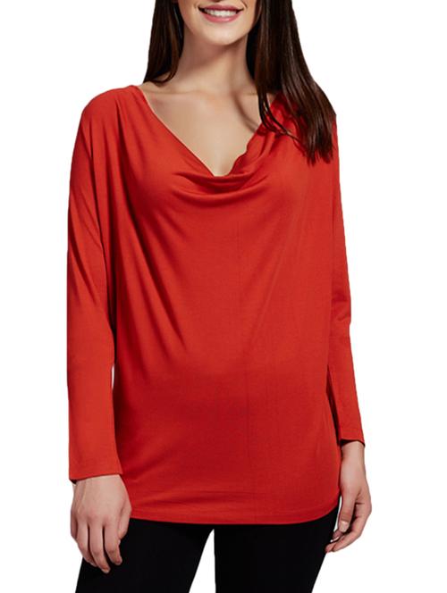 red viscose regular top - 11543515 - Very Small Image - 1
