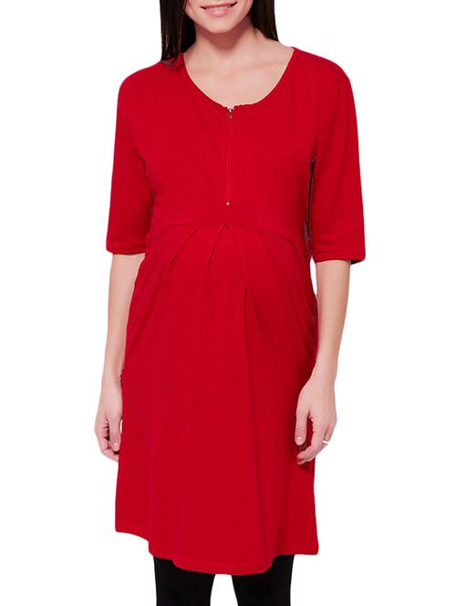 red cotton maternity wear - 11543526 - Very Small Image - 1