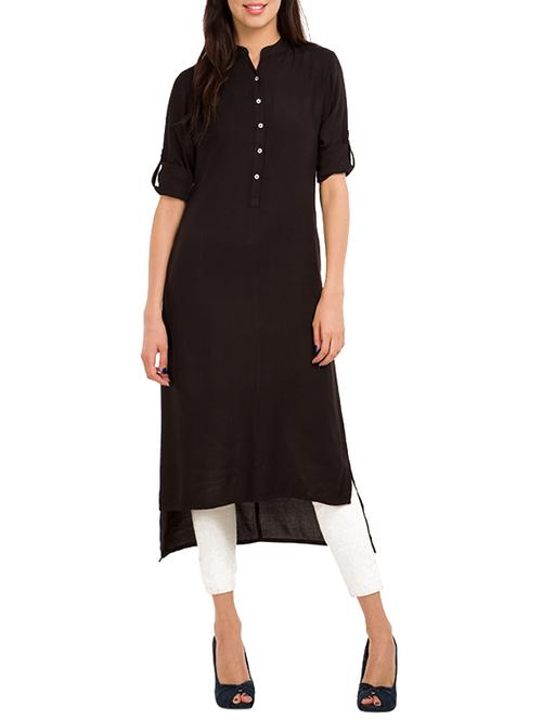high low solid kurta - 11544124 - Very Small Image - 1