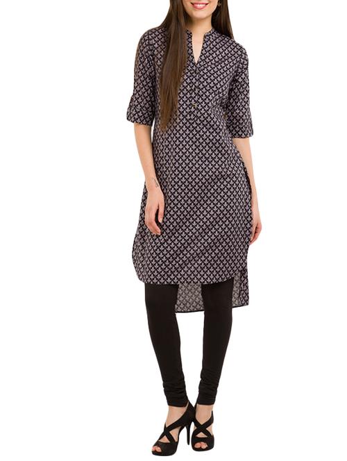printed high-low kurta - 11544164 - Very Small Image - 1