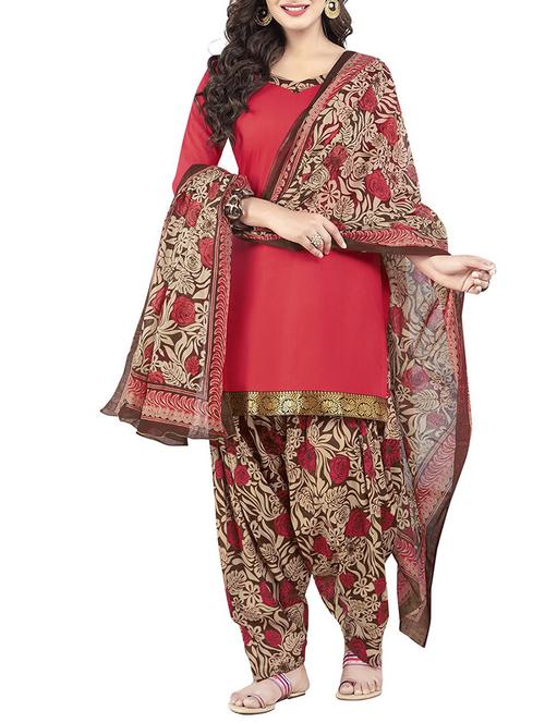 red faux crepe unstitched suit - 11545584 - Very Small Image - 1