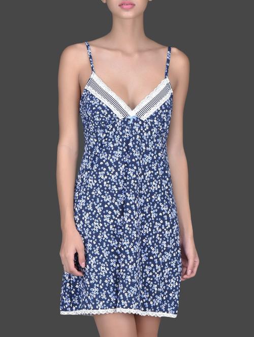 floral print blue baby doll - 1154575 - Very Small Image - 1