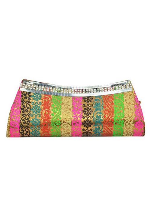 multi colored leatherette clutch - 11547009 - Very Small Image - 1