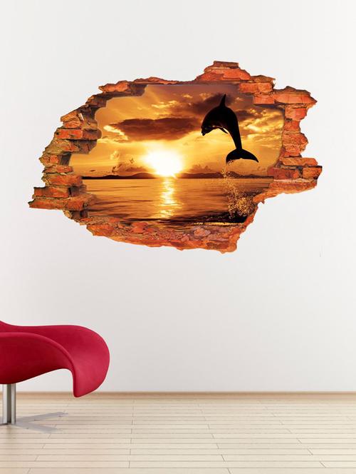 dolphin evening vinyl poster - 11551544 - Very Small Image - 1