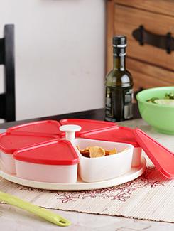tupperware snack go round container white & red - 11552132 - Very Small Image - 1