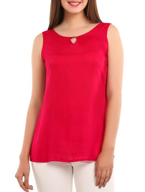 pink viscose regular top - 11554354 - Very Small Image - 1