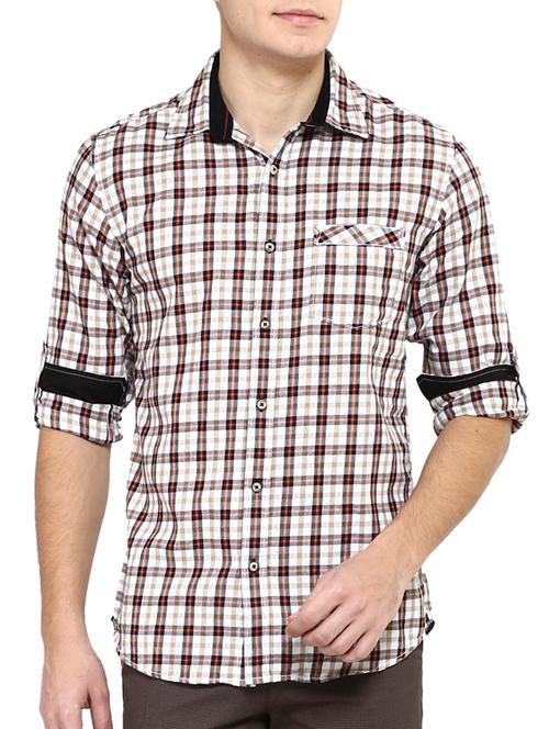white cotton casual shirt - 11555570 - Very Small Image - 1
