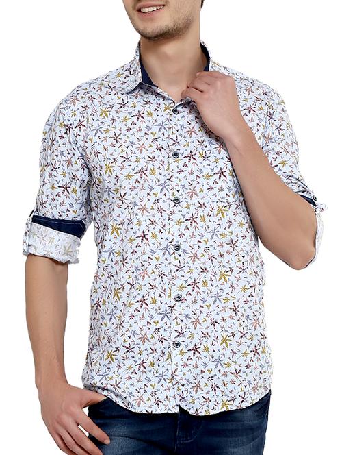 light blue cotton casual shirt - 11555607 - Very Small Image - 1