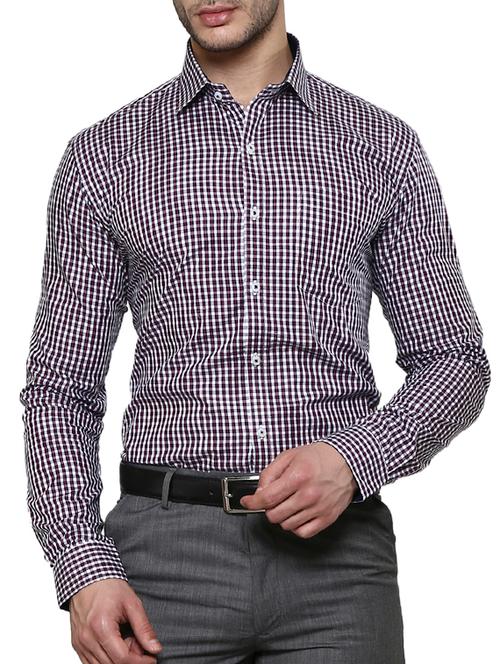 red cotton formal shirt - 11555657 - Very Small Image - 1