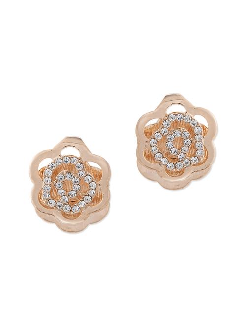 gold metal studs earrings - 11556214 - Very Small Image - 1