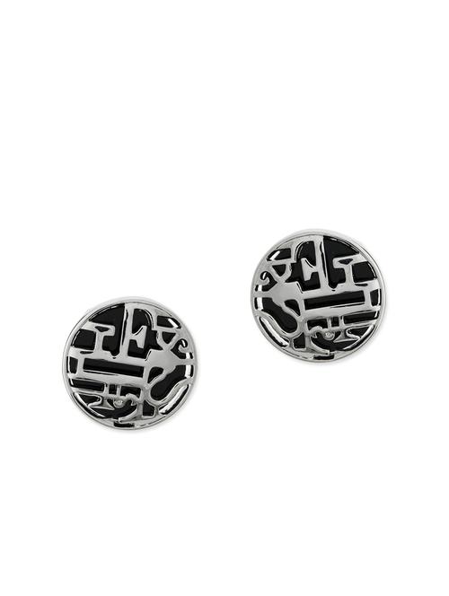 black metal studs earrings - 11556420 - Very Small Image - 1