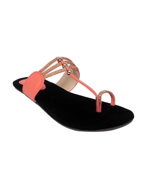 peach leatherette embellished sandal - 11558205 - Very Small Image - 1