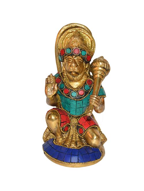 lord hanuman sitting statue for worship - 11558375 - Very Small Image - 1