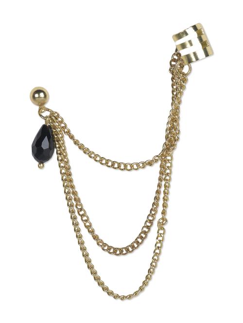 gold beads metallic cuffs earrings - 1155941 - Very Small Image - 1