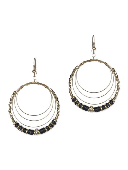 black sequins stoned metallic earrings - 1155965 - Very Small Image - 1