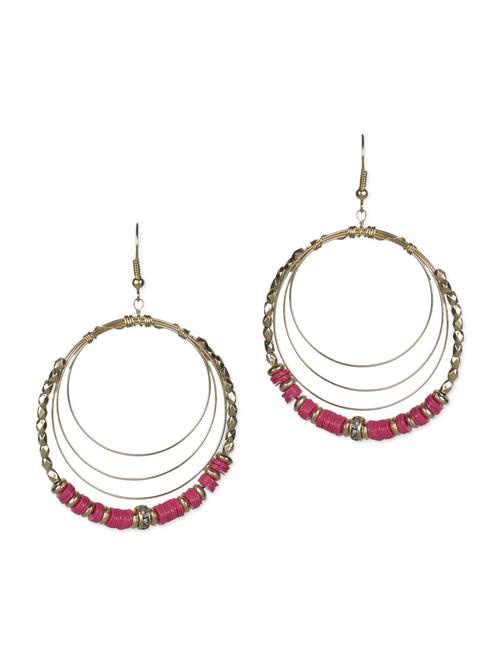 red sequins stoned metallic earrings - 1155967 - Very Small Image - 1
