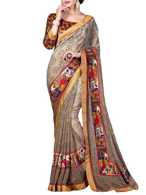 multi colored georgette saree - 11566964 - Very Small Image - 1