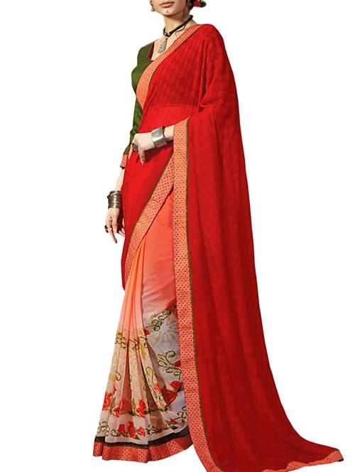multi colored georgette saree - 11566968 - Very Small Image - 1