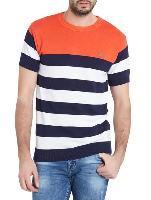 orange color, cotton t-shirt - 11567174 - Very Small Image - 1
