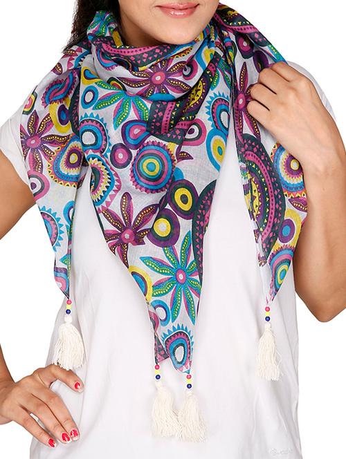 multi colored cotton scarf - 11567191 - Very Small Image - 1