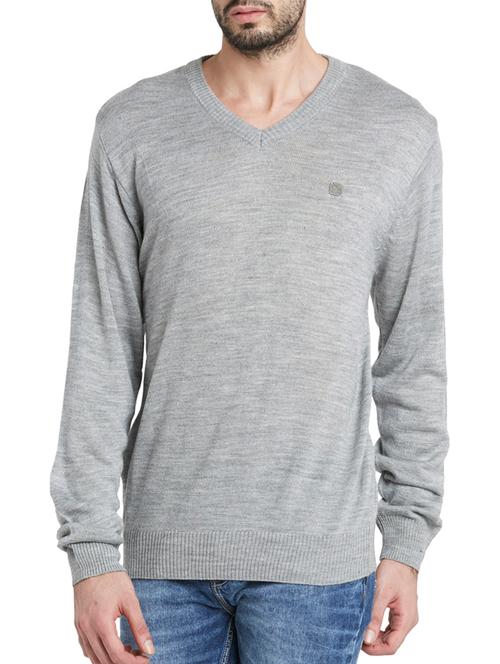 grey color, cotton pullover - 11567821 - Very Small Image - 1