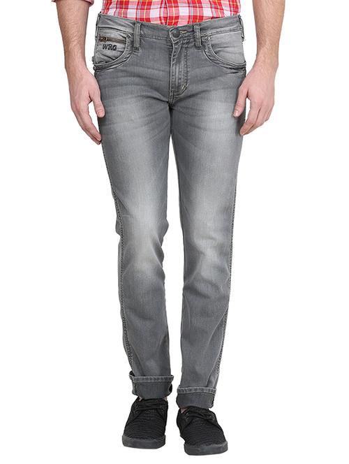 grey cotton regular jeans - 11568642 - Very Small Image - 1