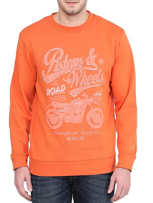 orange cotton sweatshirt - 11568658 - Very Small Image - 1