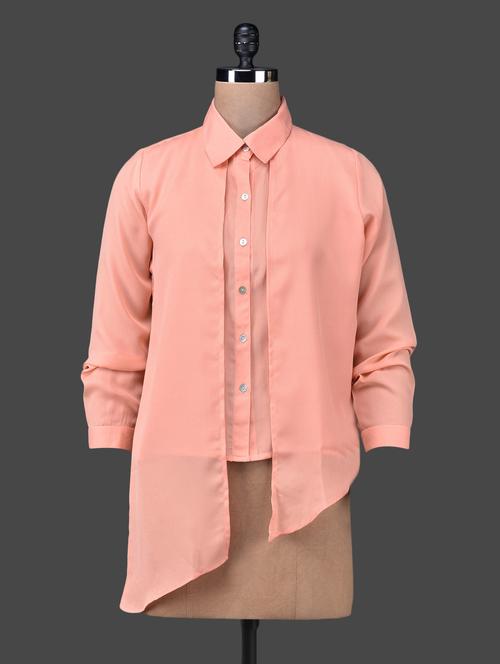 asymmetrical multi tier crepe shirt - 1157014 - Very Small Image - 1