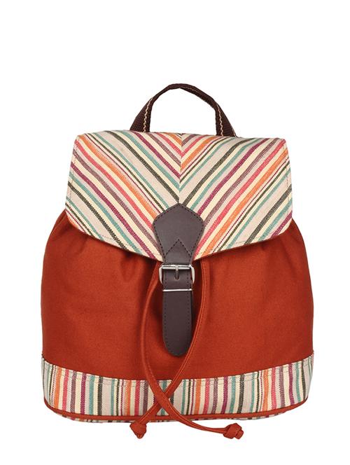 orange canvas regular backpack - 11570258 - Very Small Image - 1