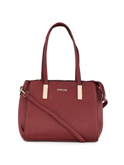 maroon leatherette handbag - 11570469 - Very Small Image - 1