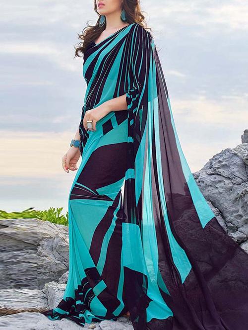 geometric printed saree - 11573891 - Very Small Image - 1