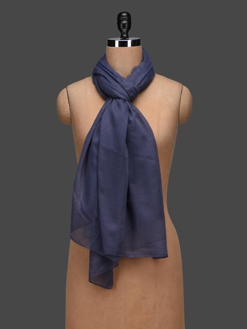 blue plain polyester stole - 1157398 - Very Small Image - 1
