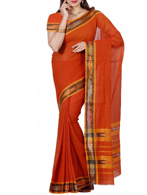 yellow cotton saree - 11578111 - Very Small Image - 1