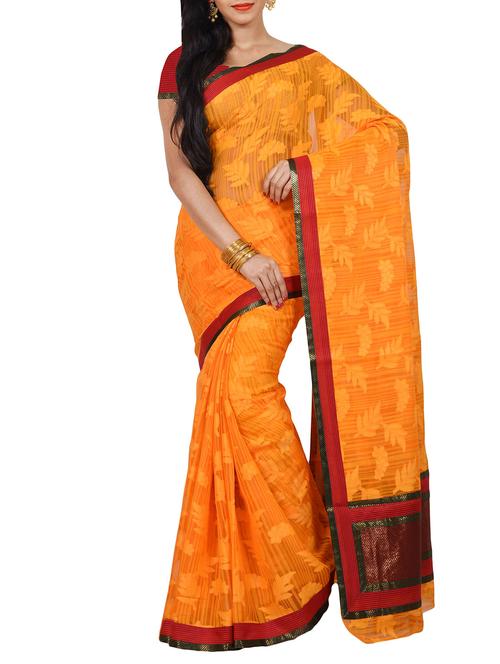 orange art silk woven saree - 11578157 - Very Small Image - 1