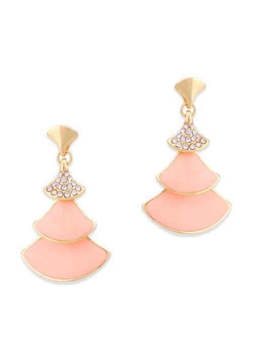 orange metal drop earring - 11578851 - Very Small Image - 1